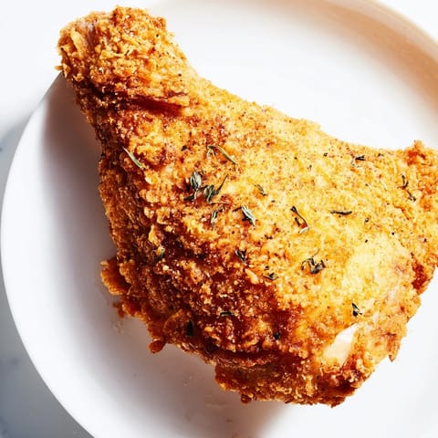 Juicy fried chicken with a flavorful, crunchy crust, ready to serve with your favorite sides.