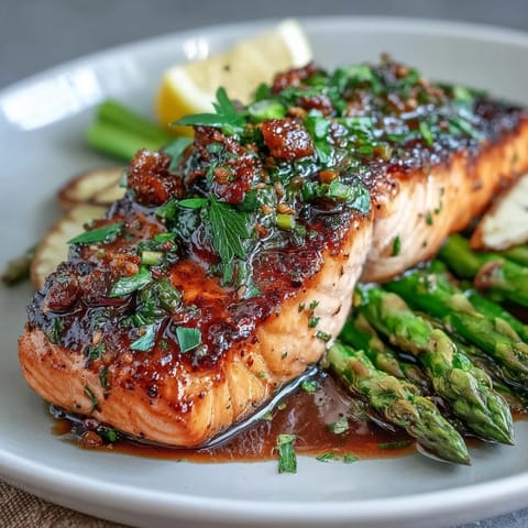Garlic Butter Salmon Asparagus