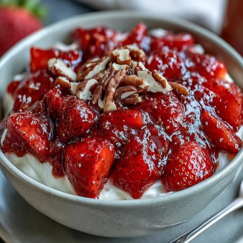 Fresh Strawberry Compote Yogurt