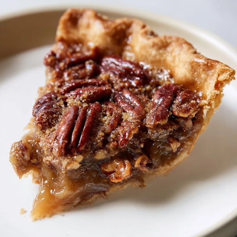 Warm, freshly baked pecan pie, served with a dollop of whipped cream, is pure dessert bliss.