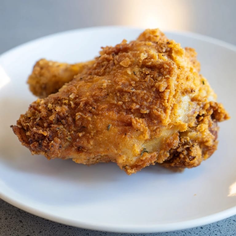 Tempting view of perfectly cooked fried chicken, a classic American comfort food for sharing.