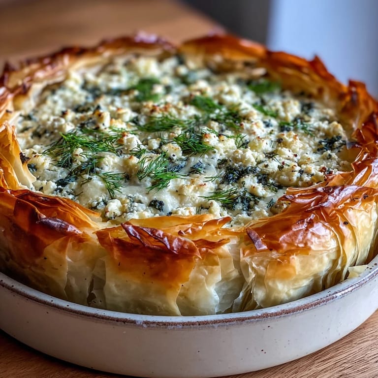 Freshly baked Feta and Kale Börek reveals layers of crisp filo and a vibrant, herb-seasoned kale and cheese filling.
