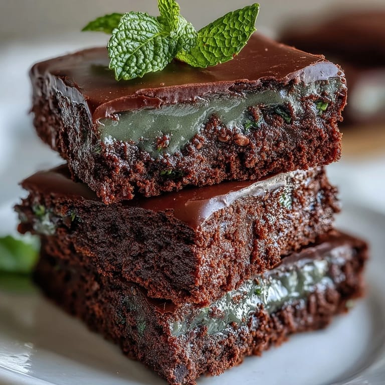Rich and fudgy St. Patricks Day brownie bites bursting with cool mint flavor and mini chocolate chips, ideal for holiday parties.