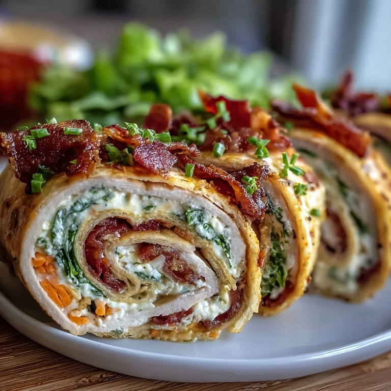 Bright and tasty turkey and cheese pinwheels, layered with carrots and spinach, great for quick lunches or snacks.