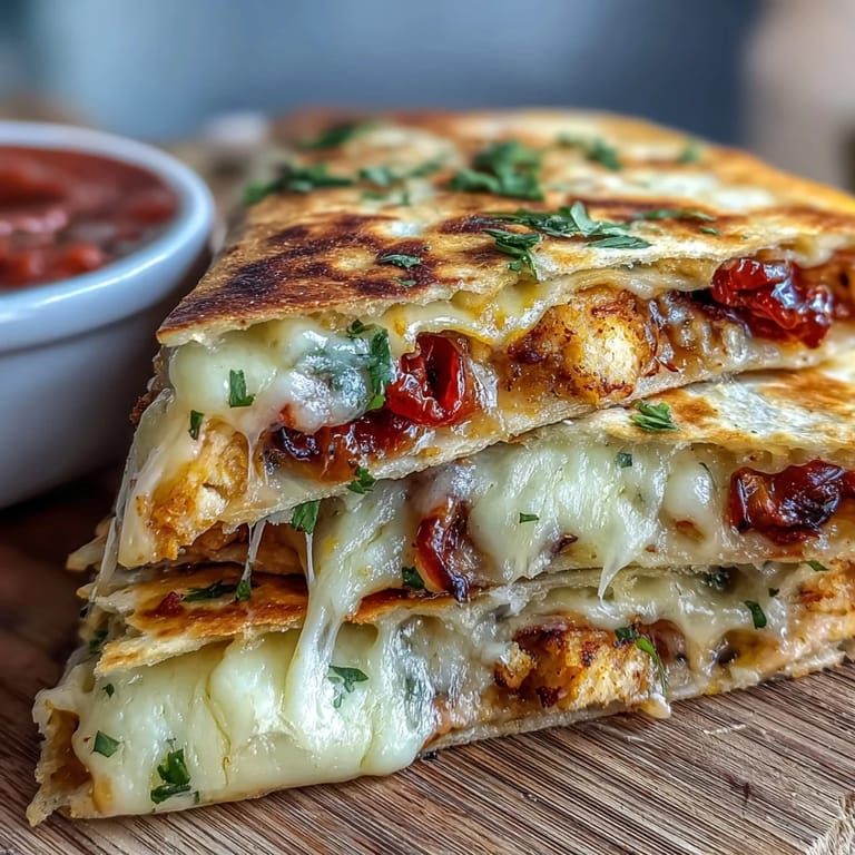 Cheesy mini quesadilla triangles with bell peppers and spinach, paired with zesty lime-cilantro salsa for dipping.  