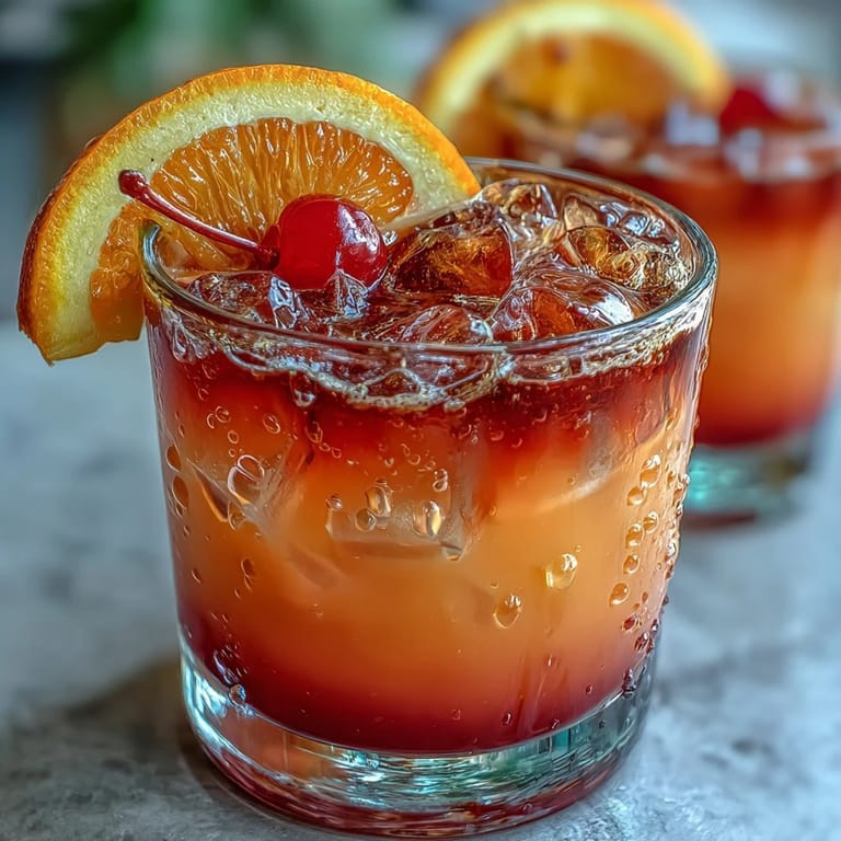 Bright and refreshing ombre sunrise mocktail featuring orange juice, pineapple juice, and grenadine syrup in chilled glasses.