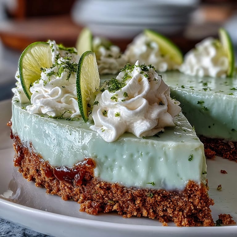 Enjoy a slice of No-Bake Key Lime Pie, creamy with a flaky crust.