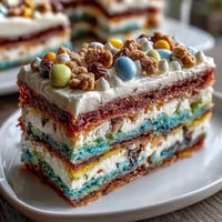 Vibrant Cinco de Mayo piñata cake with rainbow layers and candy surprise inside, perfect for festive celebrations.