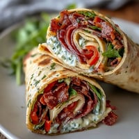 Italian Sub Pinwheel Wraps with deli meats and cheese, rolled in flour tortillas and sliced into colorful spirals.  
